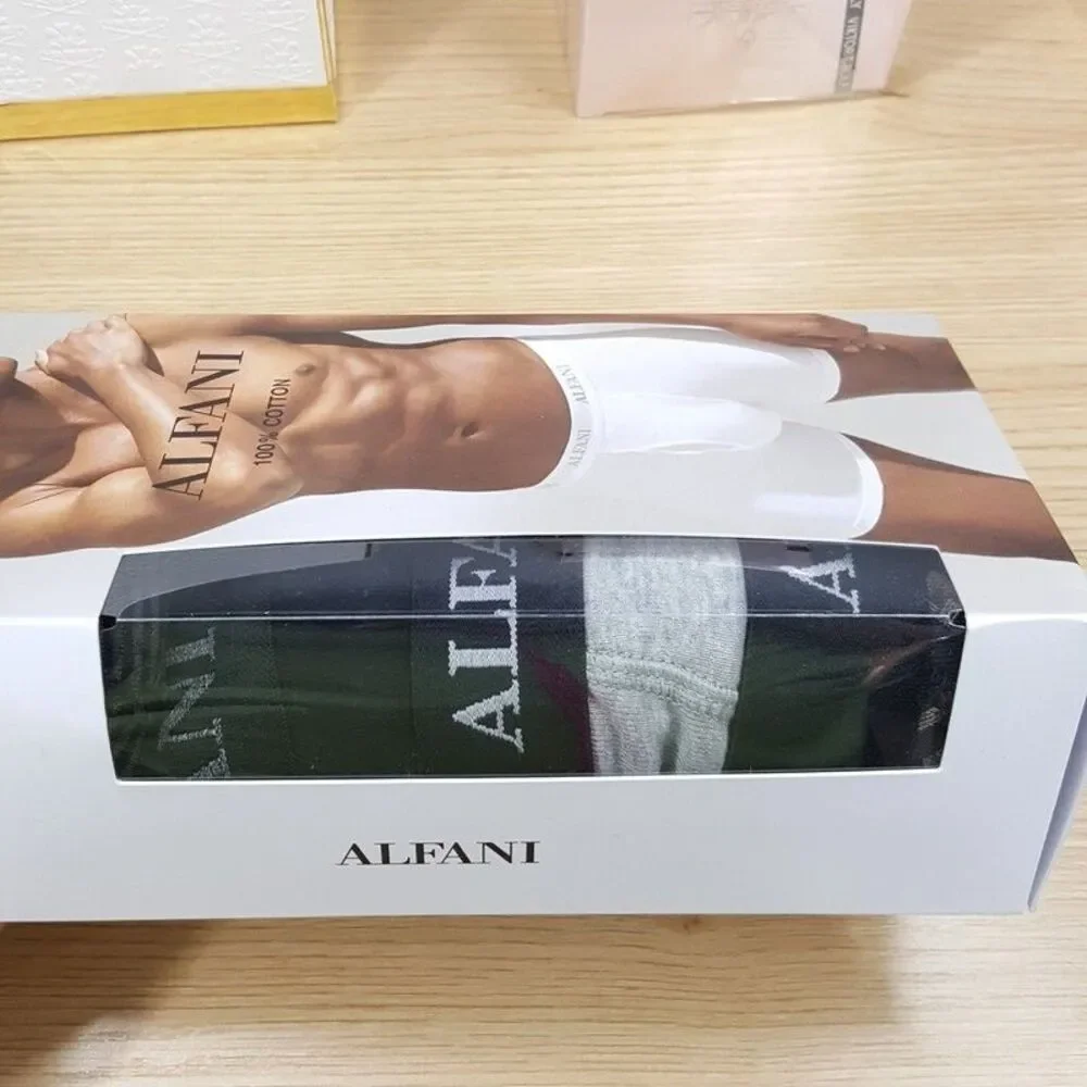 ALFANI Mens Boxer Briefs Small Gray 4-Pack Tagless 100% Cotton